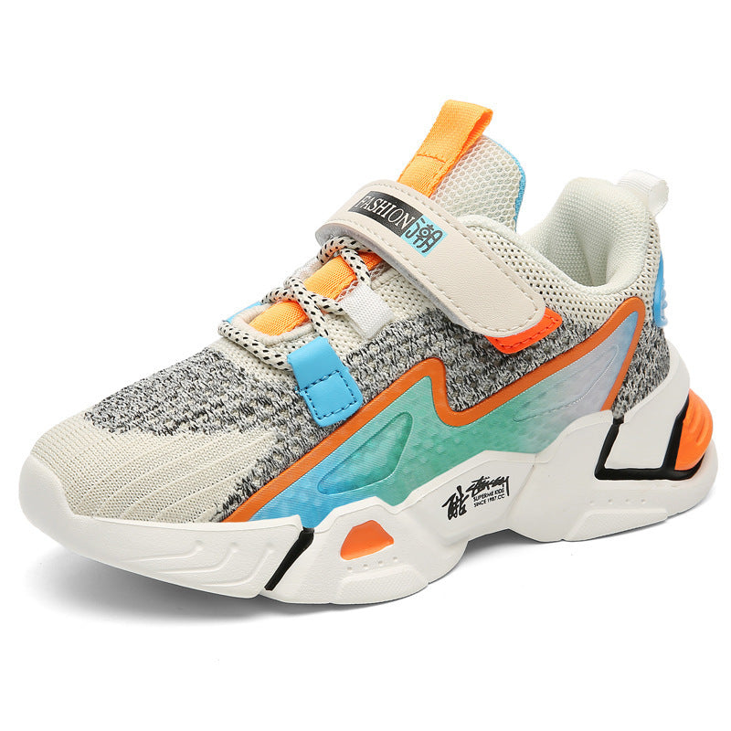 Children’s Breathable Flying Knit Sneakers – Boys’ Casual Lightweight Shoes for Running, Walking & School | Sizes 28–38