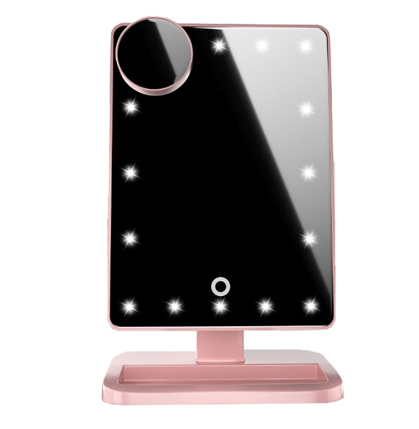 Touch Screen Makeup Mirror with 20 LED Lights, Bluetooth Music Speaker & 10X Magnifying Mirror – 3-in-1 Vanity Mirror