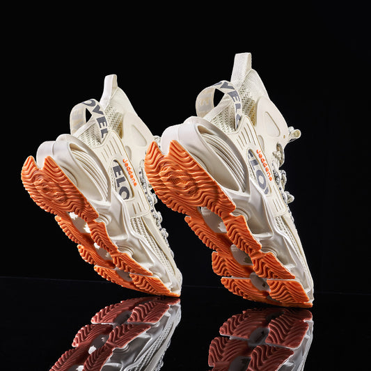 Men's Height-Increasing Basketball Sneakers – Trendy Thick-Sole Sports Shoes with Breathable Mesh Upper