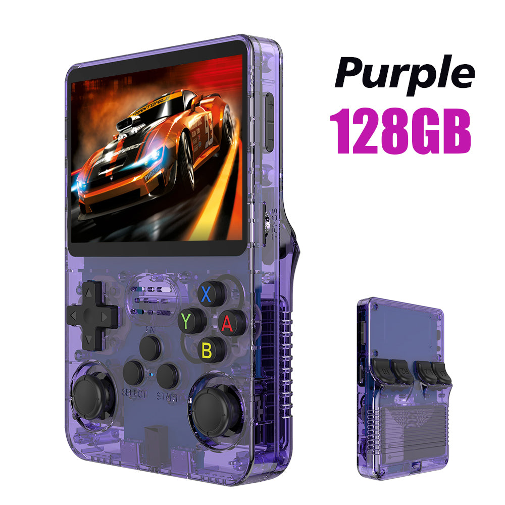 GameMax™ R36S Handheld Retro Gaming Console - 10000+ Games, 3.5" IPS Screen, 128GB Storage, Portable & Customizable