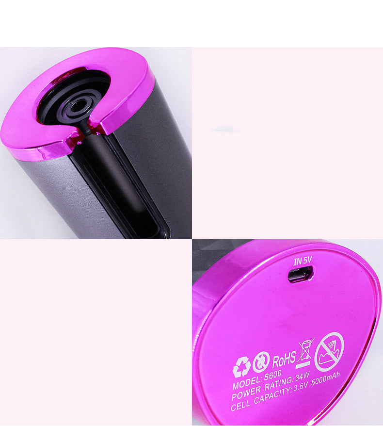 Rechargeable Automatic Hair Curler for Women - Portable Ceramic Curling Iron, LCD Display, Rotating Curling Wand, Ideal for Curls & Waves