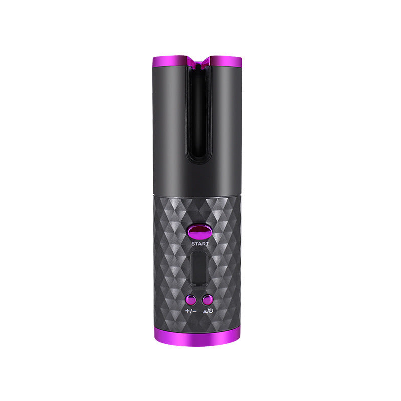 Rechargeable Automatic Hair Curler for Women - Portable Ceramic Curling Iron, LCD Display, Rotating Curling Wand, Ideal for Curls & Waves