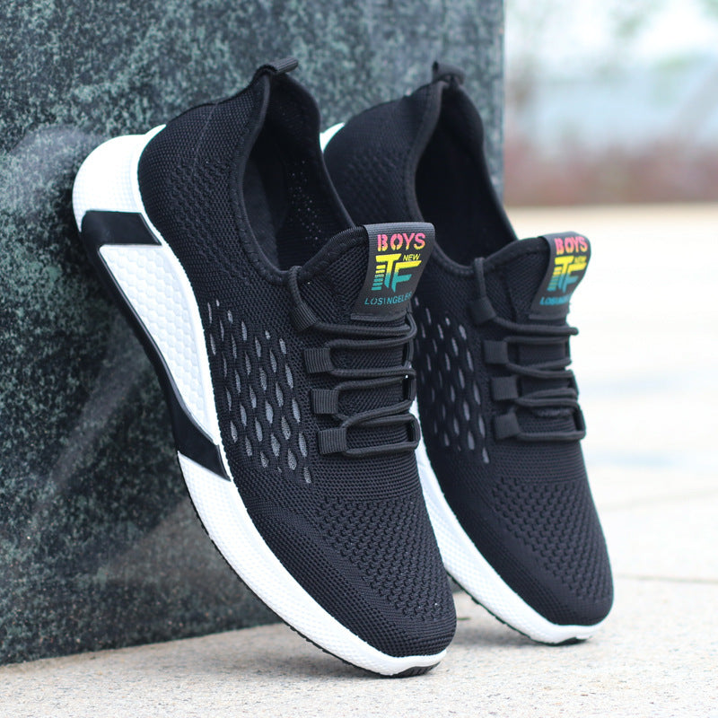 Men’s Breathable Sports Shoes – Lightweight Mesh Casual Running Shoes with Non-Slip Rubber Sole & Comfortable Insole