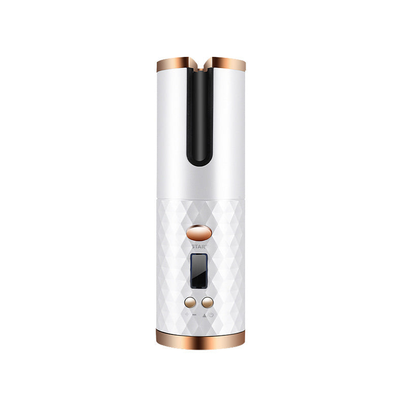 Rechargeable Automatic Hair Curler for Women - Portable Ceramic Curling Iron, LCD Display, Rotating Curling Wand, Ideal for Curls & Waves