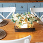 Mkono Mason Jar Lights Centerpiece - Table Decorations for Dining Room & Farmhouse Table | Rustic Home Decor with Artificial Flowers