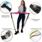 Portable Fitness Yoga Pilates Bar with Resistance Bands – Elastic Bodybuilding Trainer for Home Workout