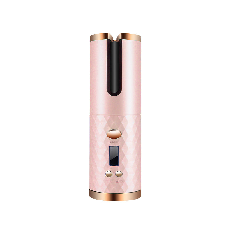 Rechargeable Automatic Hair Curler for Women - Portable Ceramic Curling Iron, LCD Display, Rotating Curling Wand, Ideal for Curls & Waves