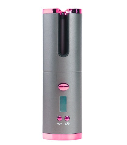 Rechargeable Automatic Hair Curler for Women - Portable Ceramic Curling Iron, LCD Display, Rotating Curling Wand, Ideal for Curls & Waves