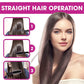 2-in-1 Hair Straightener & Curling Tong - Hot Comb, Negative Ion Dual-Purpose Electric Hair Brush with Intelligent Temperature Control