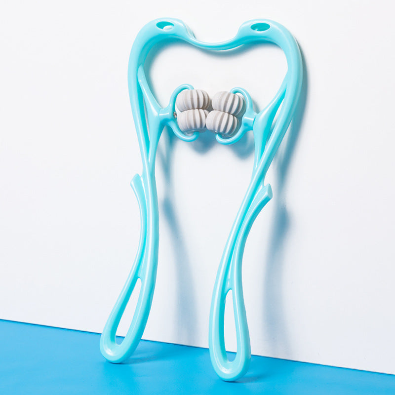 Multifunctional Manual Six-Wheel Neck Massager - Rolling Massage Tool to Relieve Neck Stiffness, Muscle Pain & Improve Circulation