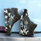 Women’s Camouflage Platform Sneakers – Stylish Height-Increasing Casual Shoes with Canvas Upper & Non-Slip Rubber Sole