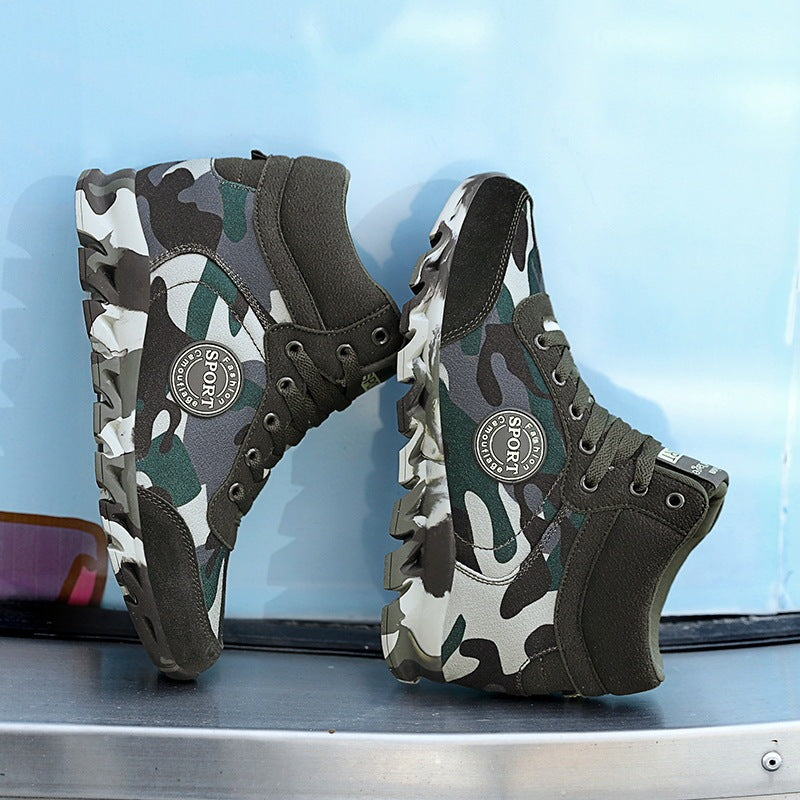 Women’s Camouflage Platform Sneakers – Stylish Height-Increasing Casual Shoes with Canvas Upper & Non-Slip Rubber Sole